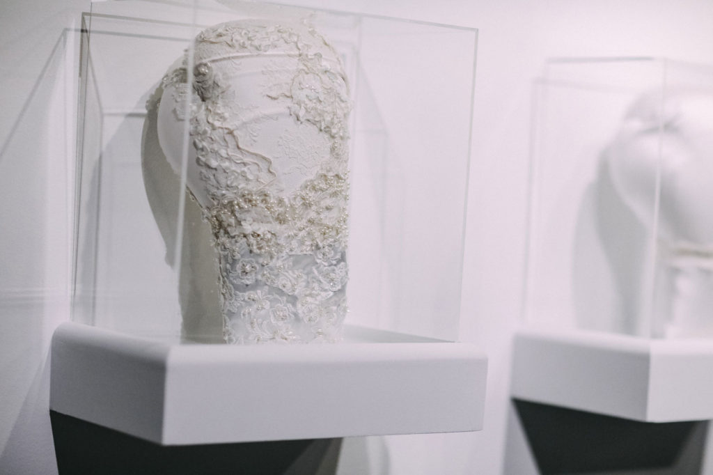 Wedding dress boxing glove by Zoe Buckman