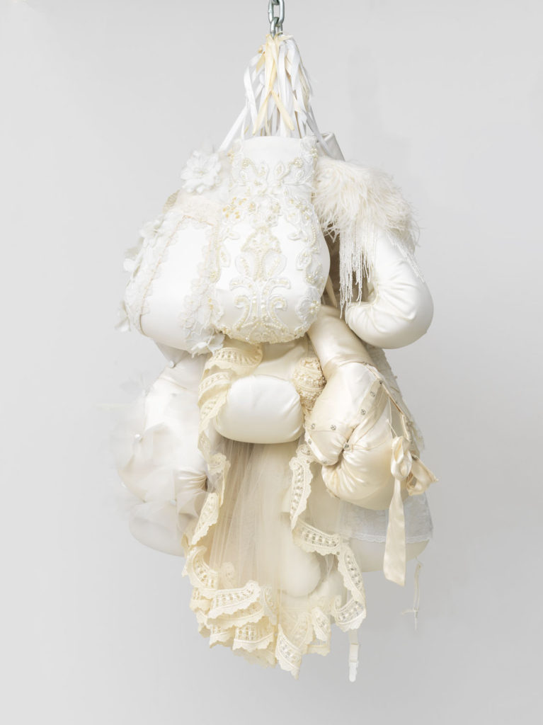 Zoe Buckman Wakeful Anguish Wedding Dress Boxing Gloves