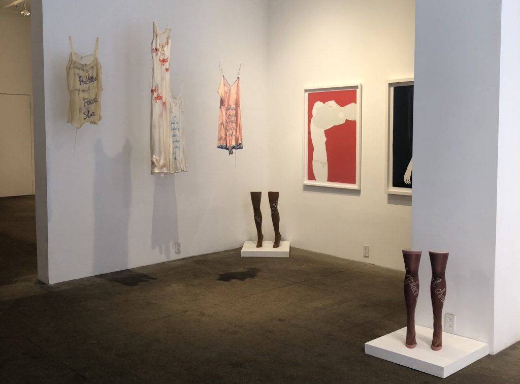 Zoe Buckman feminist art lingerie tights